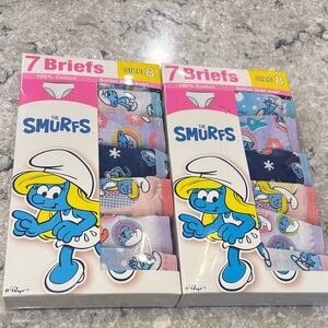 The Smurfs Kids Briefs - multi colors size 8 ( girls)  (2) bundle